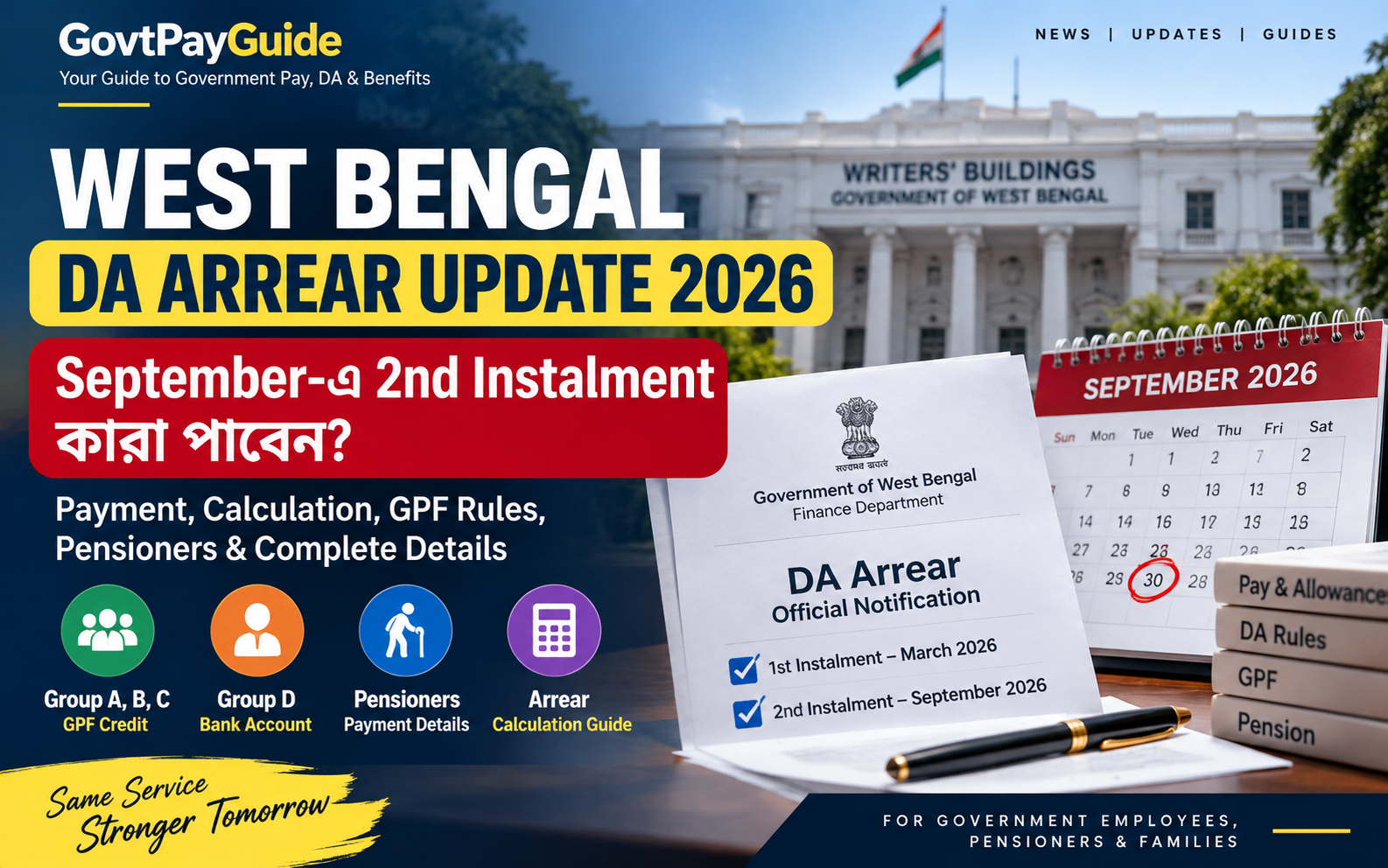 West Bengal DA Arrear Update 2026: September-এ 2nd Instalment কারা পাবেন? Payment ও Calculation-এর সম্পূর্ণ তথ্য