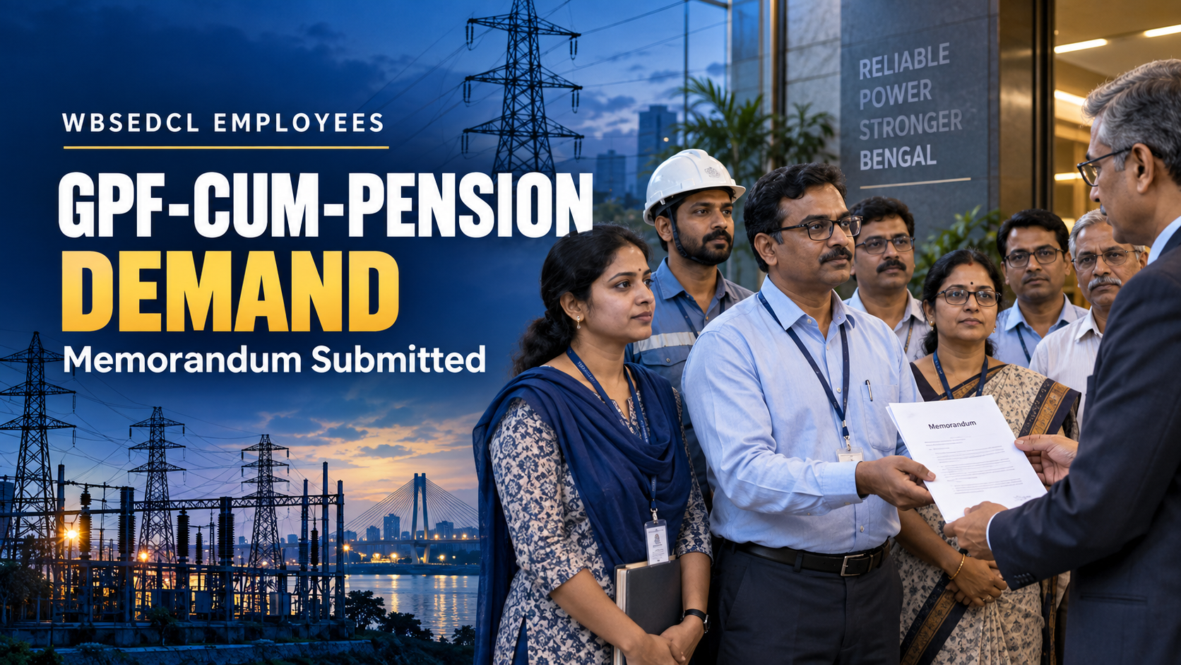 WBSEDCL Employees Demand GPF-Cum-Pension Option: Memorandum Submitted to Power Department