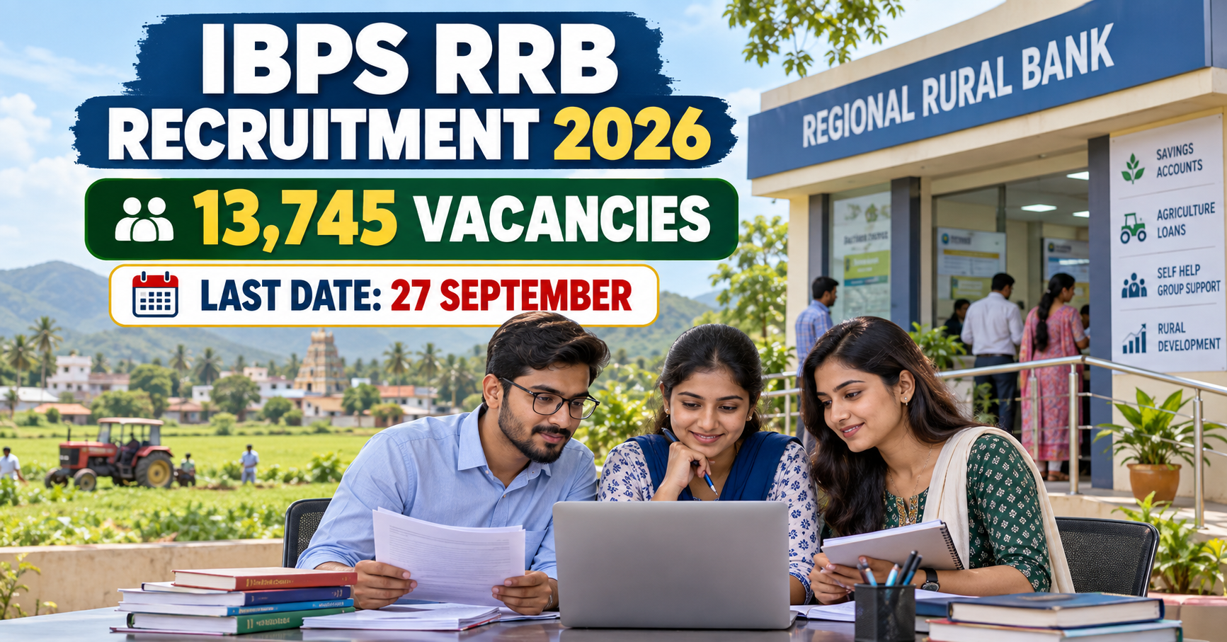 IBPS RRB Recruitment 2026 Last Date Today: Apply for 13,745 Office Assistant and Officer Vacancies